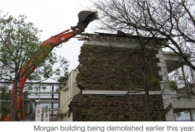 Morgan building being demolished earlier this year